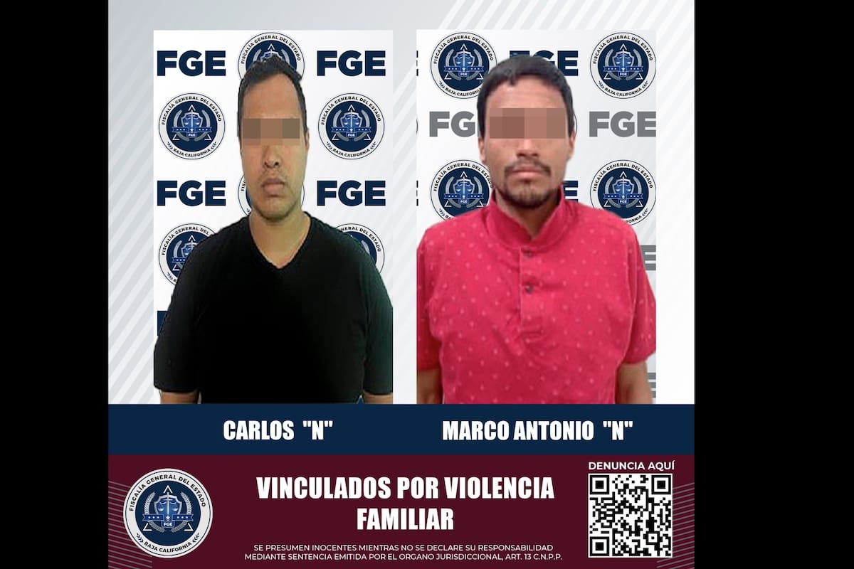 En prisión dos hombres por agredir a sus familiares en Mexicali