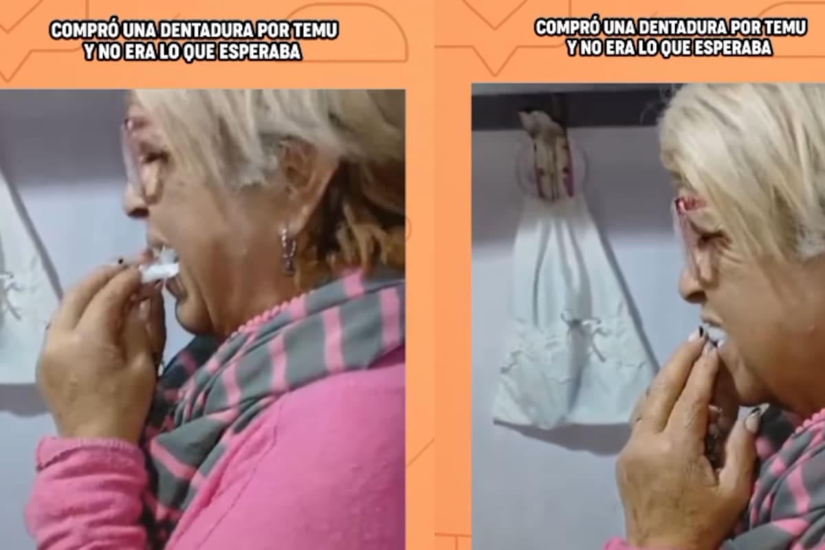 “Parece la máscara.”: Abuela pide dentadura en Temu y provoca las risas de toda la familia