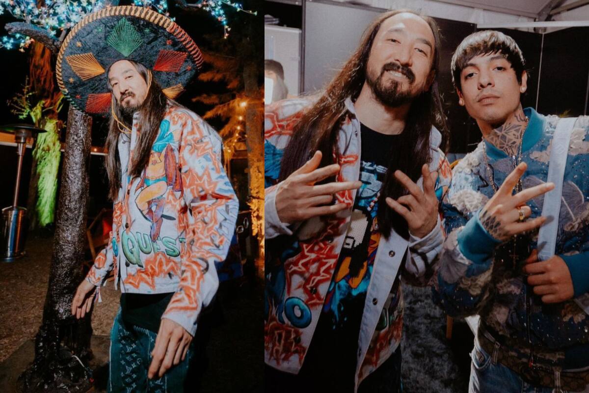 Natanael Cano, Ángela Aguilar y Wendy Guevara estuvieron presentes en la presentación de Steve Aoki