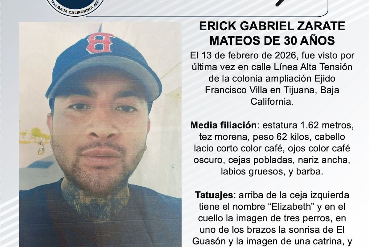 Se busca a Erick Gabriel Zarate Mateos de 30 años de edad
