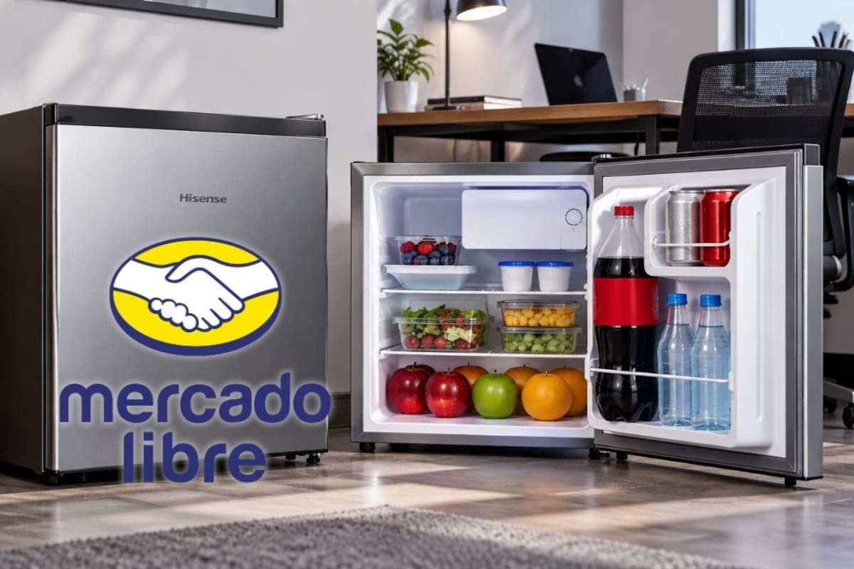 Frigobar Hisense de 1.6 pies baja a $2,011 pesos en Mercado Libre con 40% de descuento y envío gratis