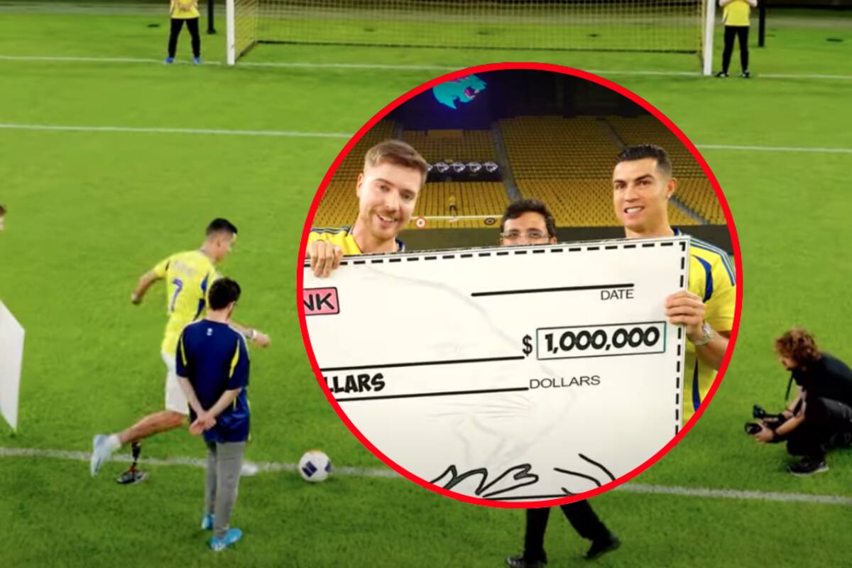 Cristiano Ronaldo pierde 1 millón de dólares frente a un seguidor en un reto de MrBeast