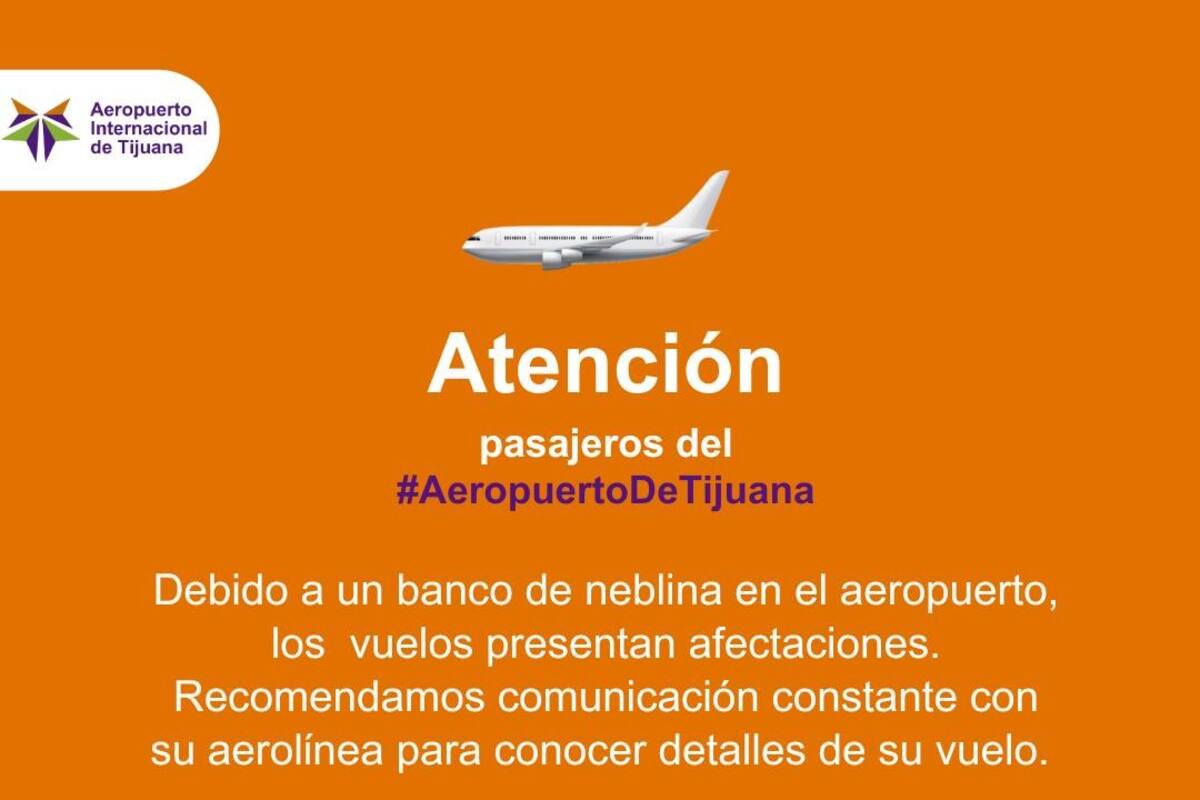 Retrasan vuelos por banco de neblina