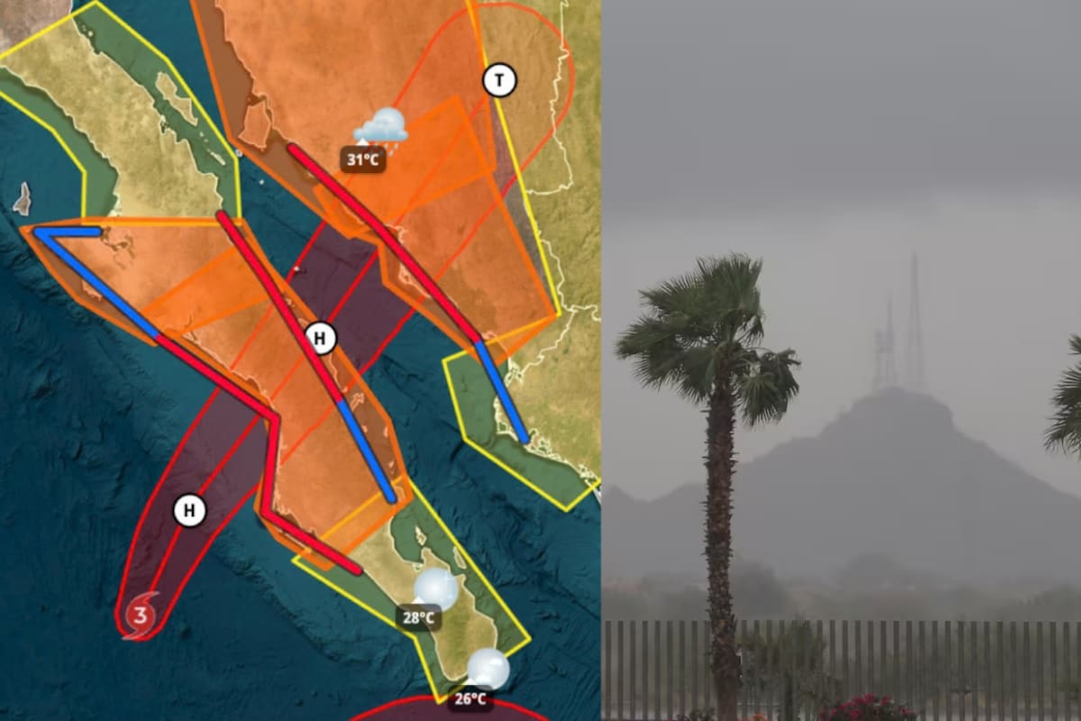 Huracán Polo continúa como categoría 3 este 28 de septiembre y deja lluvias muy fuertes en Baja California Sur y parte de Sonora