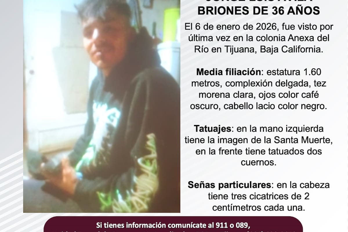 Se busca a Jorge Luis Ávila Briones de 36 años