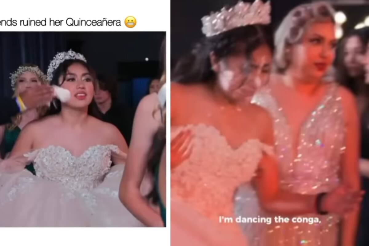 “Esos no son sus amigos”: Invitados arruinan el maquillaje de una quinceañera al lanzarle pastel en la cara
