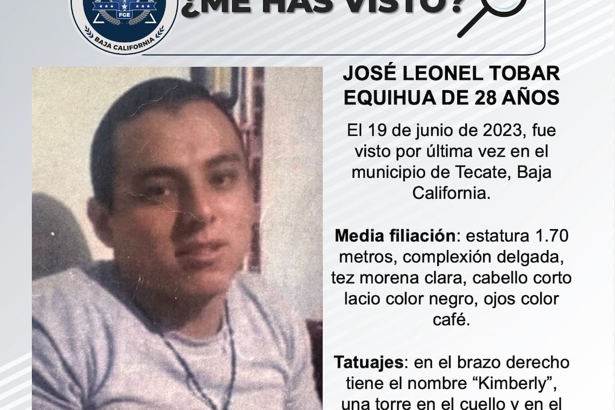 Se busca a José Leonel Tobar Equihua de 28 años