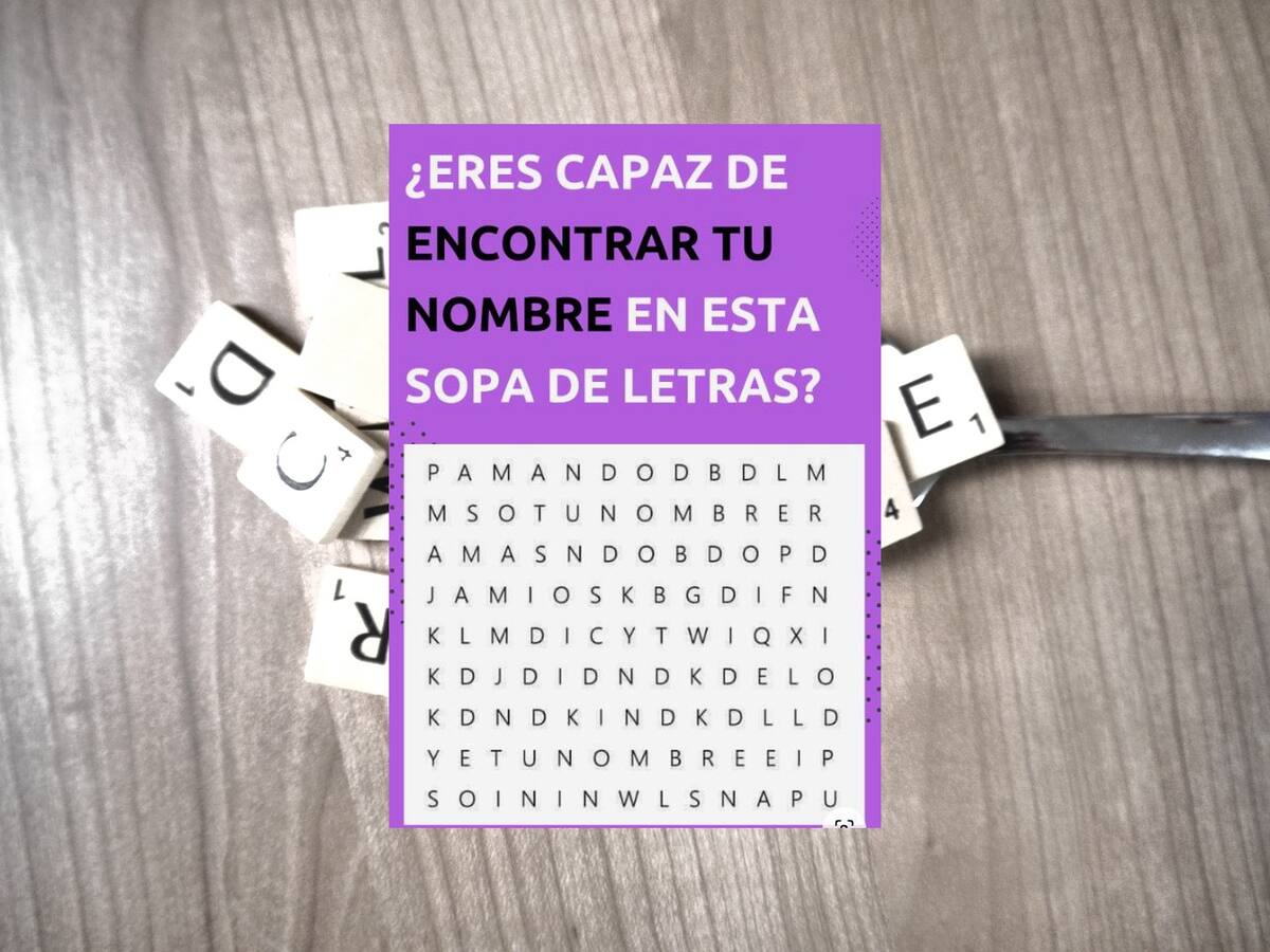 Encuentra TU NOMBRE en esta sopa de letras.