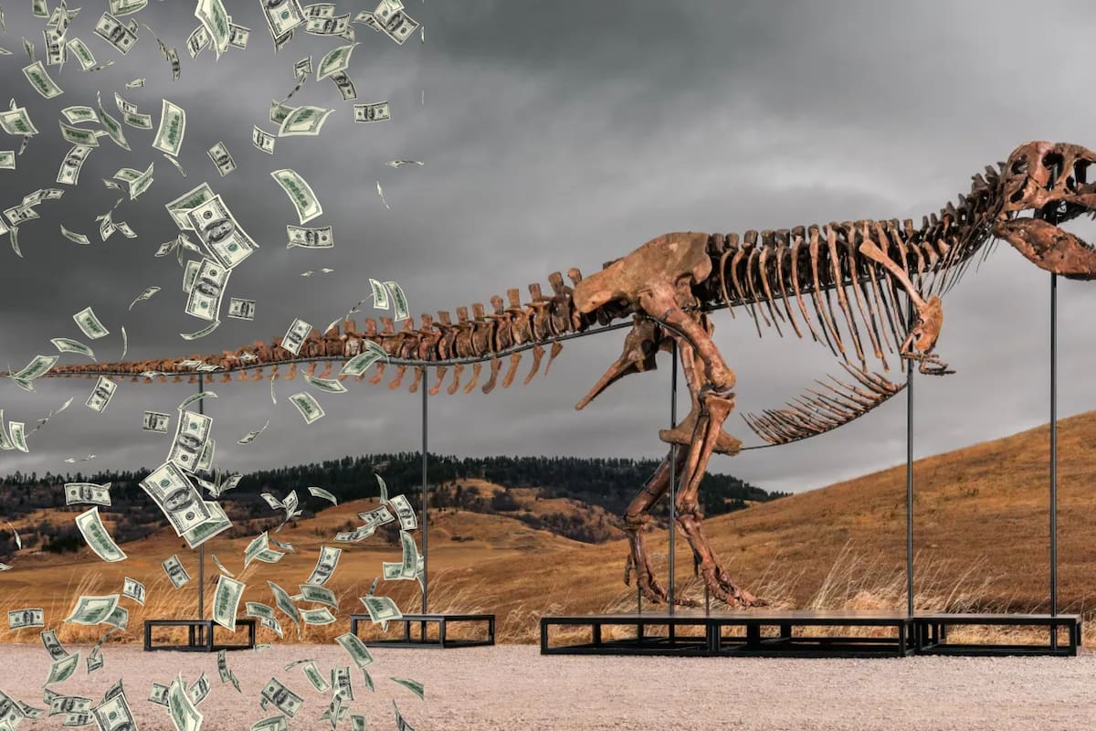 Un comprador anónimo pagó 50.1 millones de dólares por “Gus”, un T. rex de 67 millones de años, y ahora los científicos temen que uno de los fósiles más completos desaparezca de la vista pública