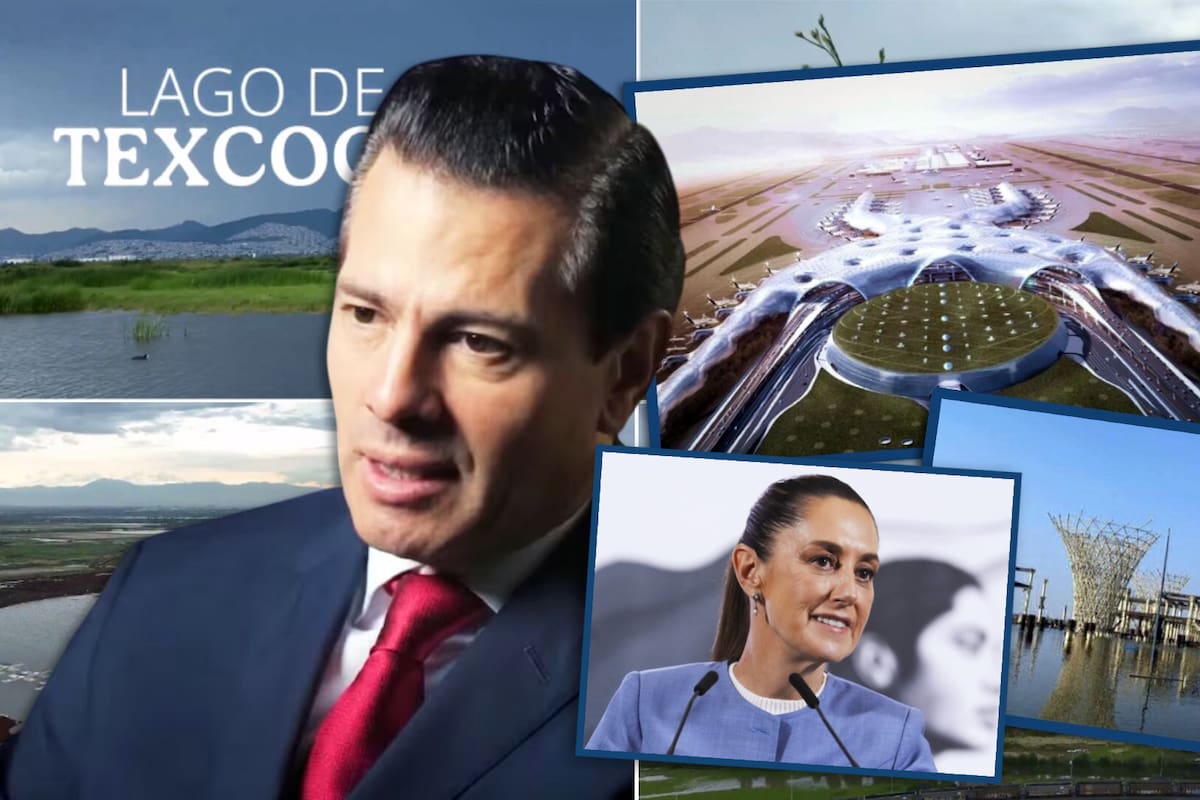 Sheinbaum lanza indirecta a Peña Nieto: “Para los que aún sienten nostalgia” del aeropuerto NAIM en el lago de Texcoco, proyecto cancelado por AMLO y reemplazado por el AIFA