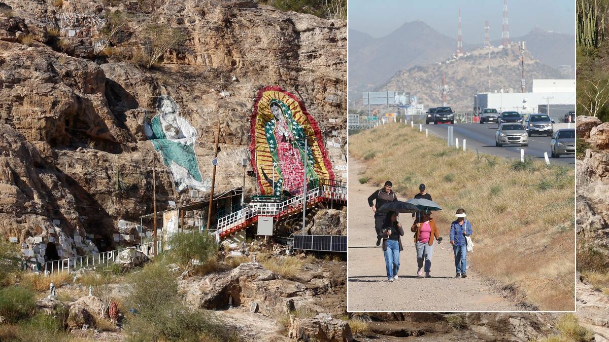 Devoción guadalupana llena el Cerro de la Virgen en Hermosillo: A paso firme y con fe, familias caminan para agradecer los milagros concedidos