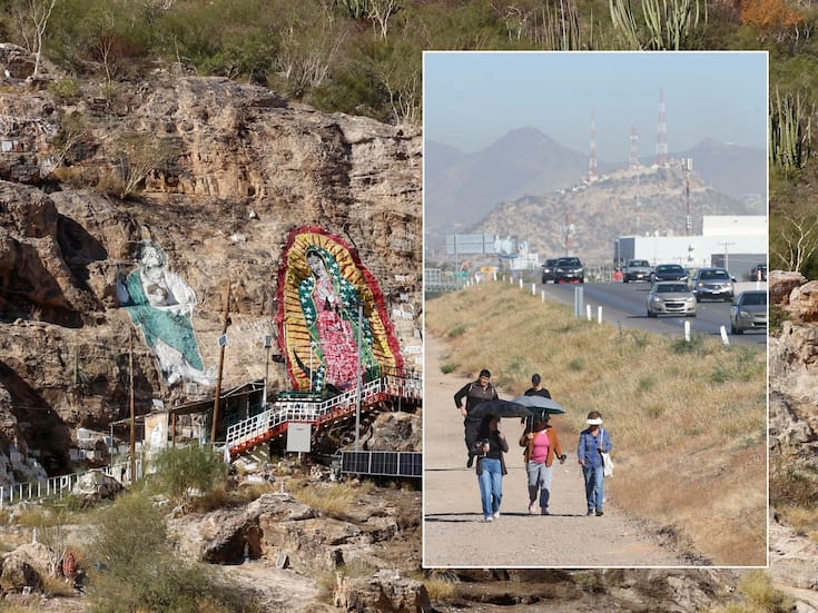 Devoción guadalupana llena el Cerro de la Virgen en Hermosillo: A paso firme y con fe, familias caminan para agradecer los milagros concedidos