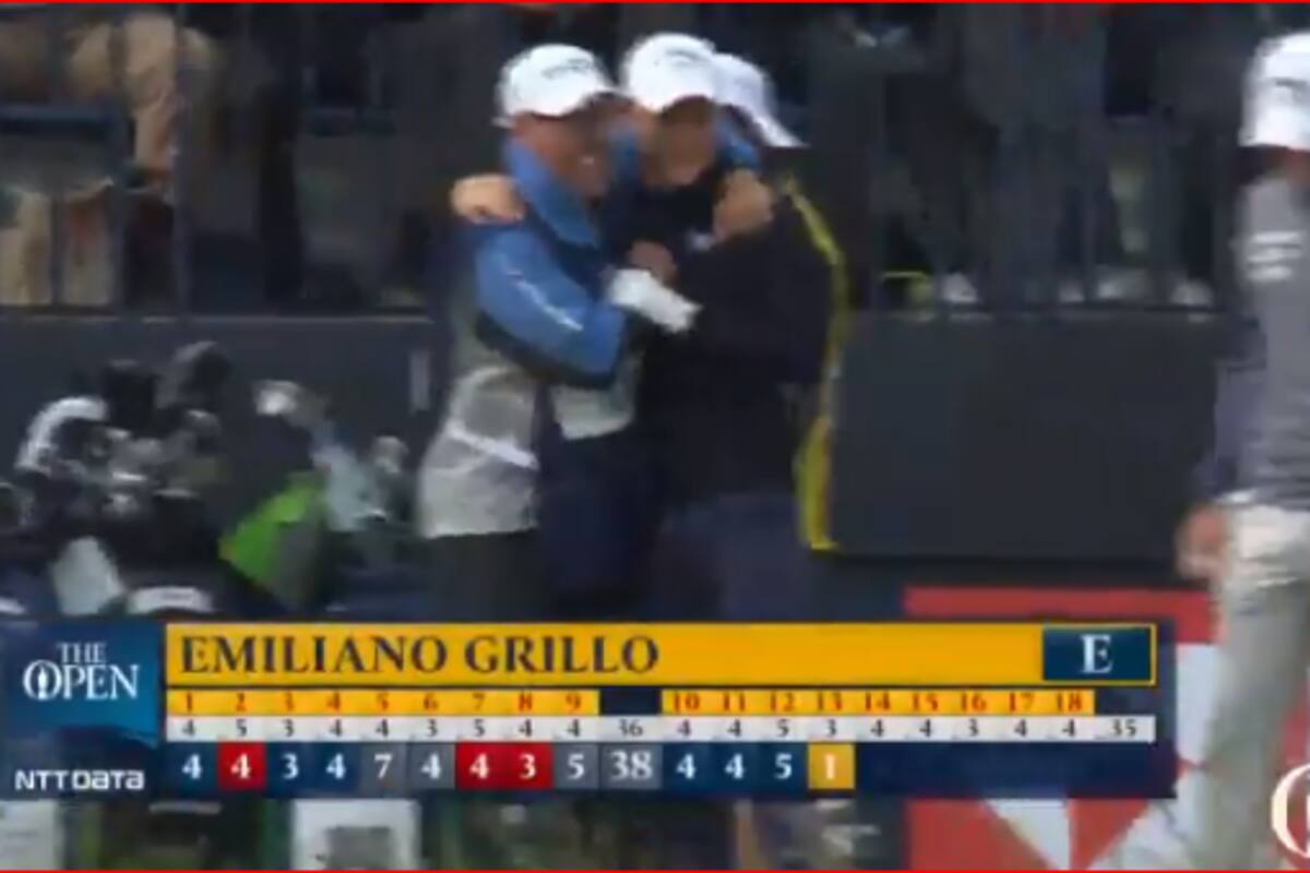 El increíble hoyo en uno de Emiliano Grillo en el Abierto Británico