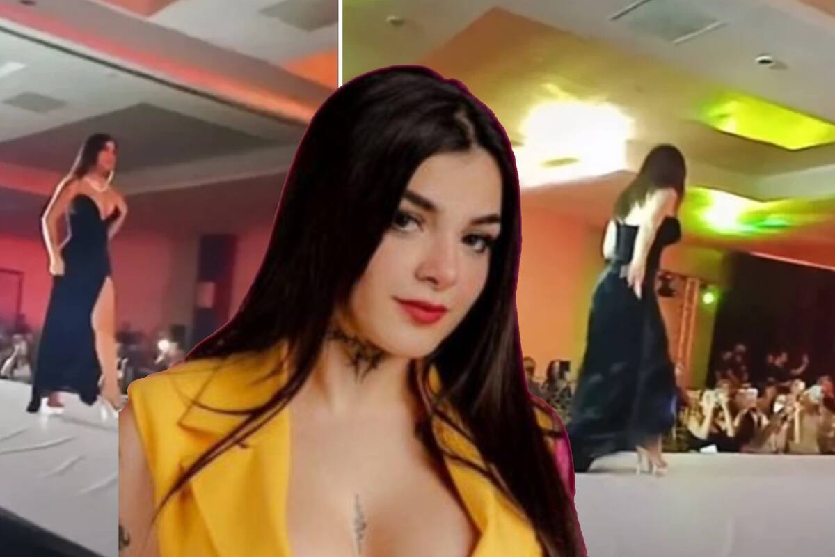Karely Ruiz tropieza en su debut como modelo de pasarela
