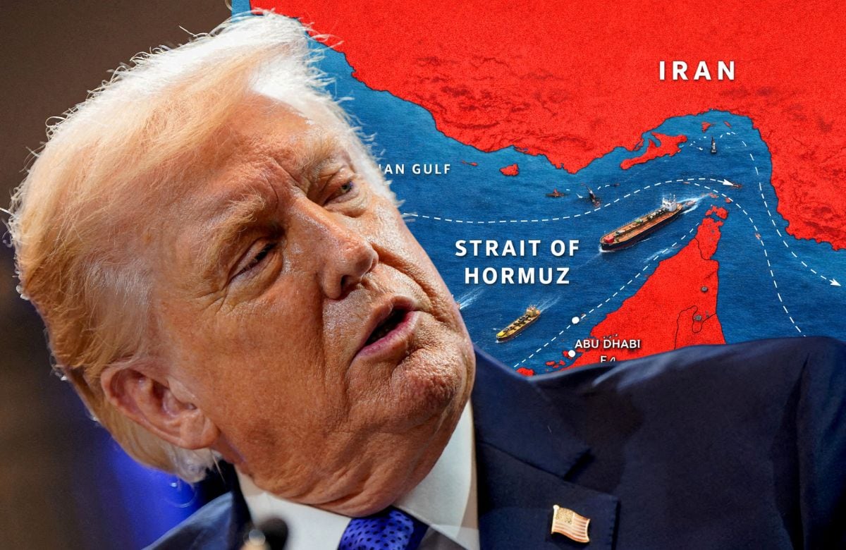 El estrecho de Ormuz es una vía marítima estratégica entre Irán y la península arábiga por donde pasa cerca del 20% del petróleo del mundo. | Foto: Reuters/Generada con IA