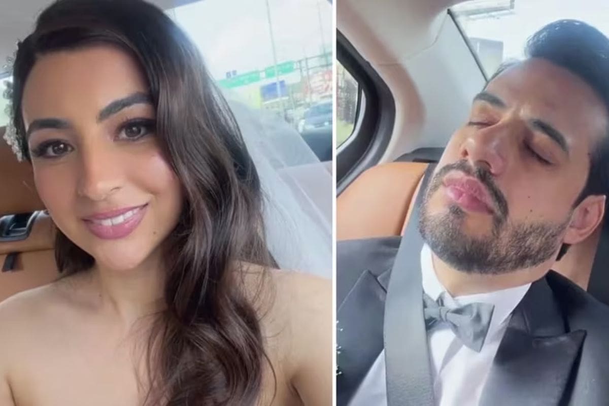 “Estaba recargando pilas”: Novio que se quedó dormido rumbo su boda se hace viral en TikTok