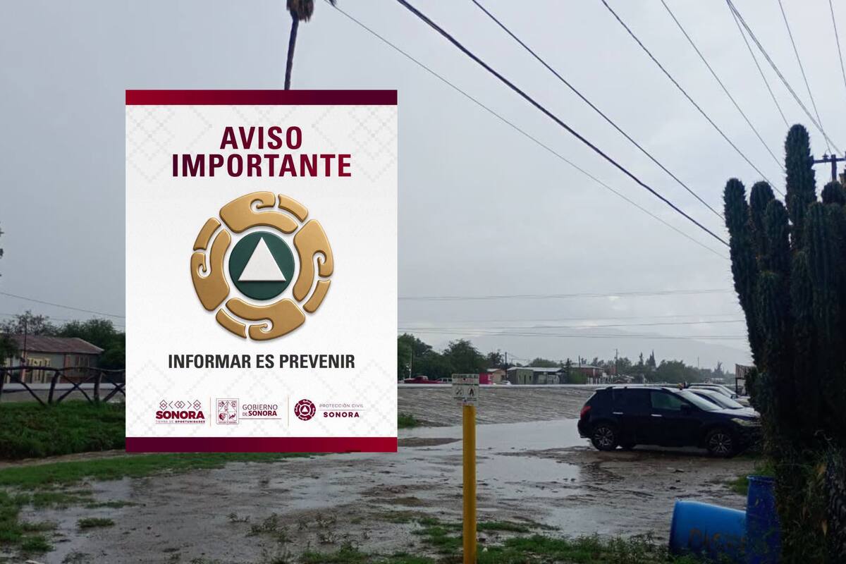 Protección Civil monitorea Sonora tras lluvias que dejaron daños menores; Álamos registró el mayor acumulado