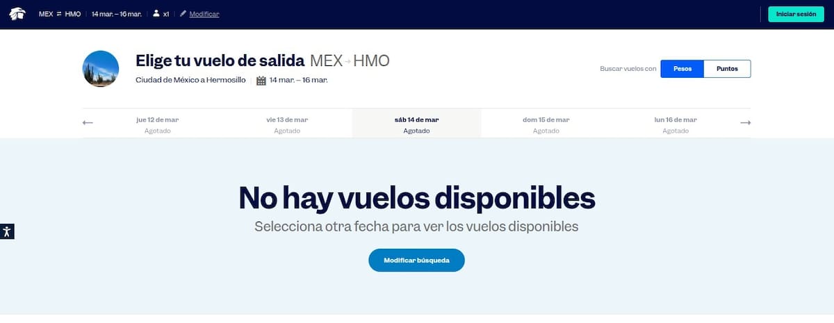 Boletos de Aeroméxico de CDMX a Hermosillo se agotan durante el fin de semana de La Cura Fest | captura de pantalla