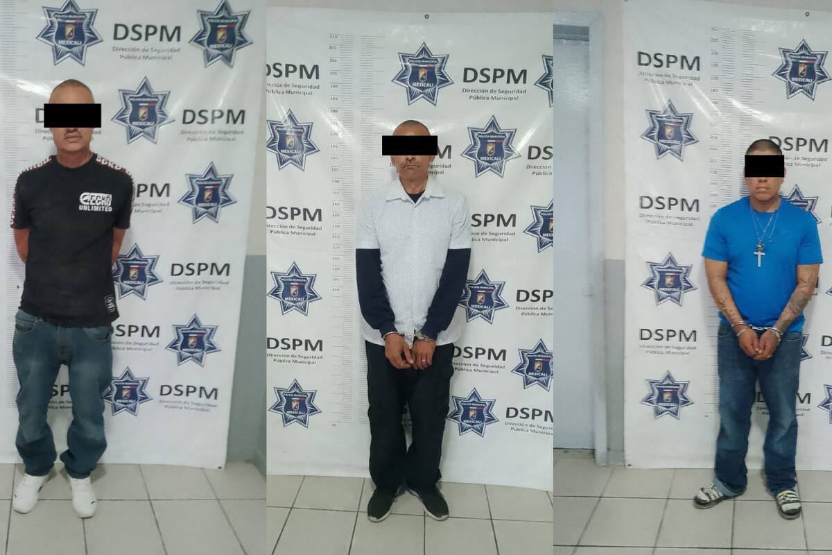 Detienen a tres sujetos relacionados con robos con violencia a comercios