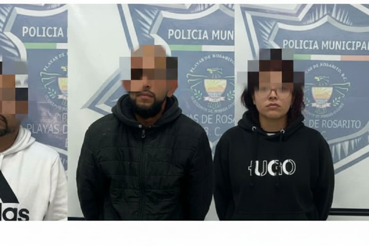 Detienen a tres presuntos asaltantes, tras robo con violencia en Rosarito