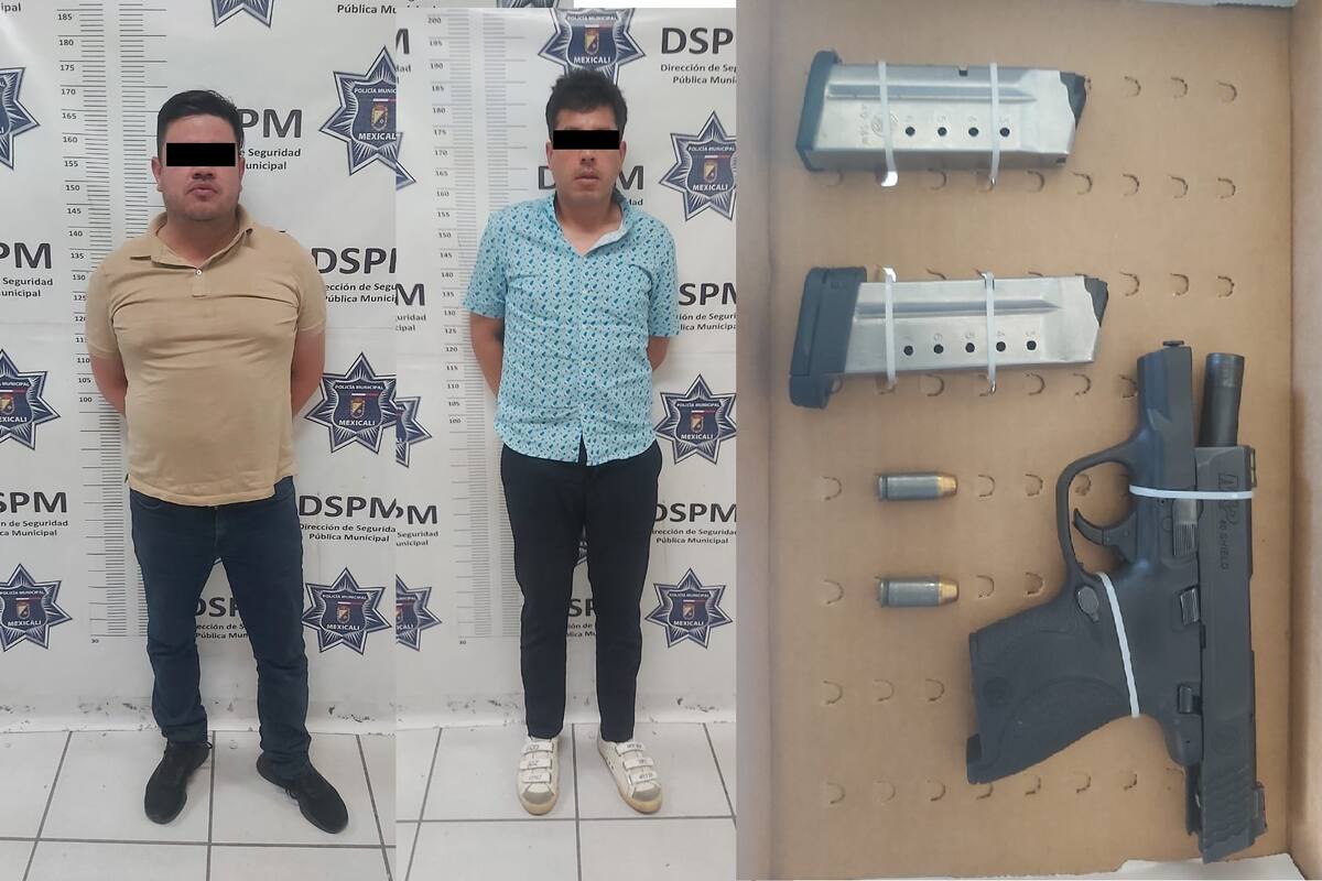 Detienen a dos hombres armados tras realizar disparos