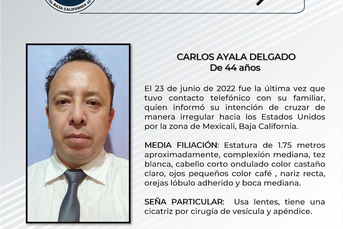 Se solicita ayuda para localizar a Carlos Ayala Delgado