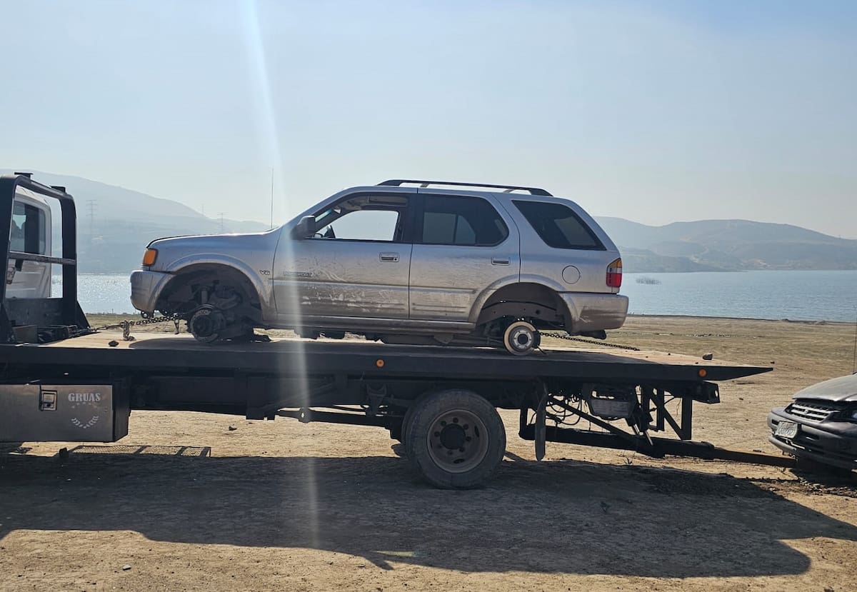 Los automóviles robados se encontraban en el interior del vaso de La Presa.