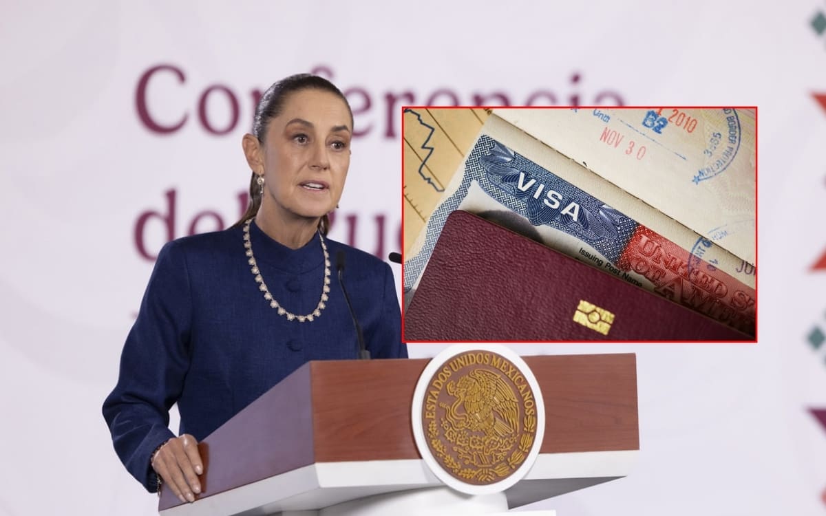 La presidenta Claudia Sheinbaum habló sobre la revocación de visas a funcionarios mexicanos por parte del gobierno de Estados Unidos. | Crédito: Presidencia/Canva