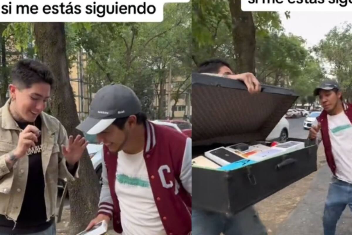 “Te lo quedas si me sigues”: Joven se le cae una televisión por querer ganar un iPhone