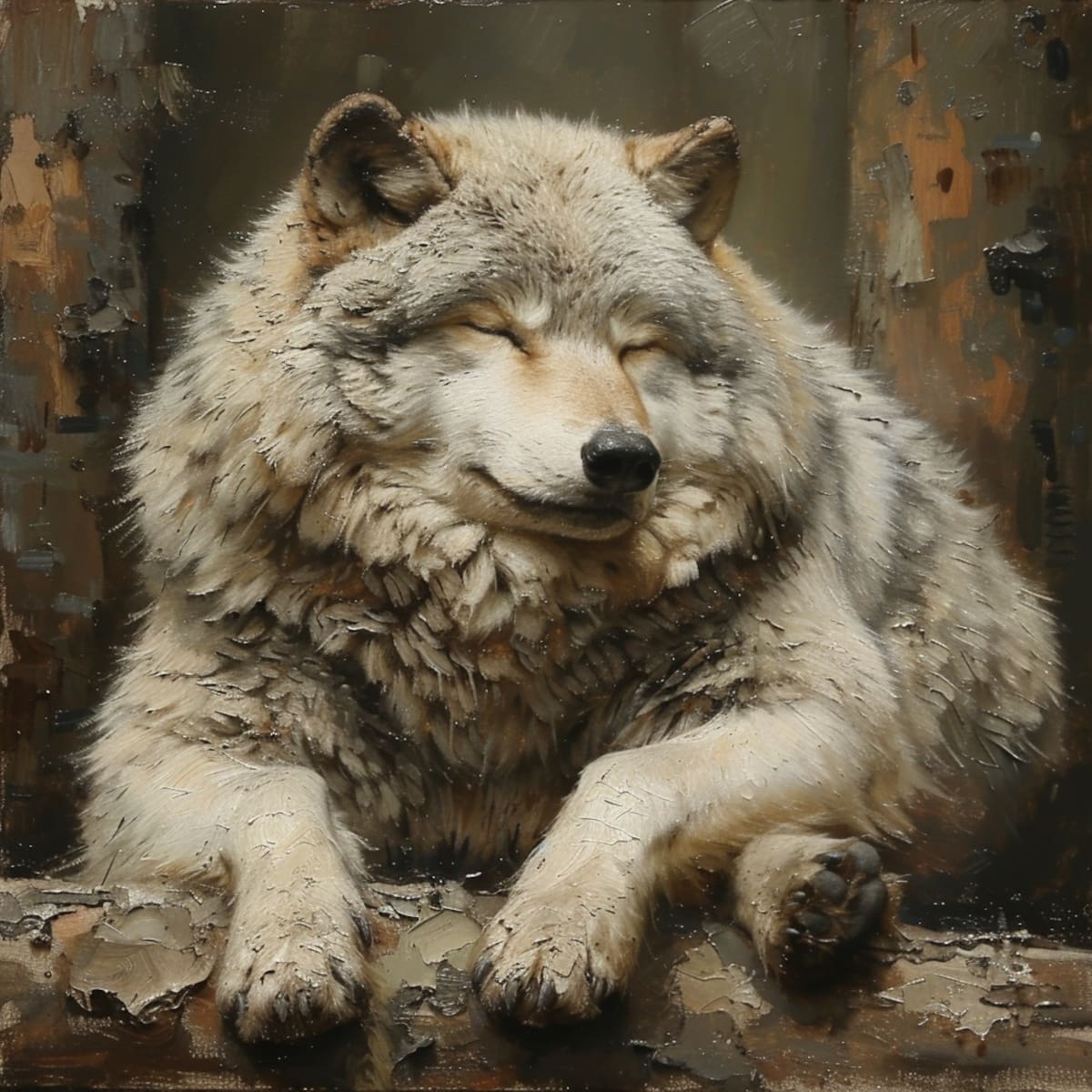 Lobo con sobrepeso según la Inteligencia Artificial