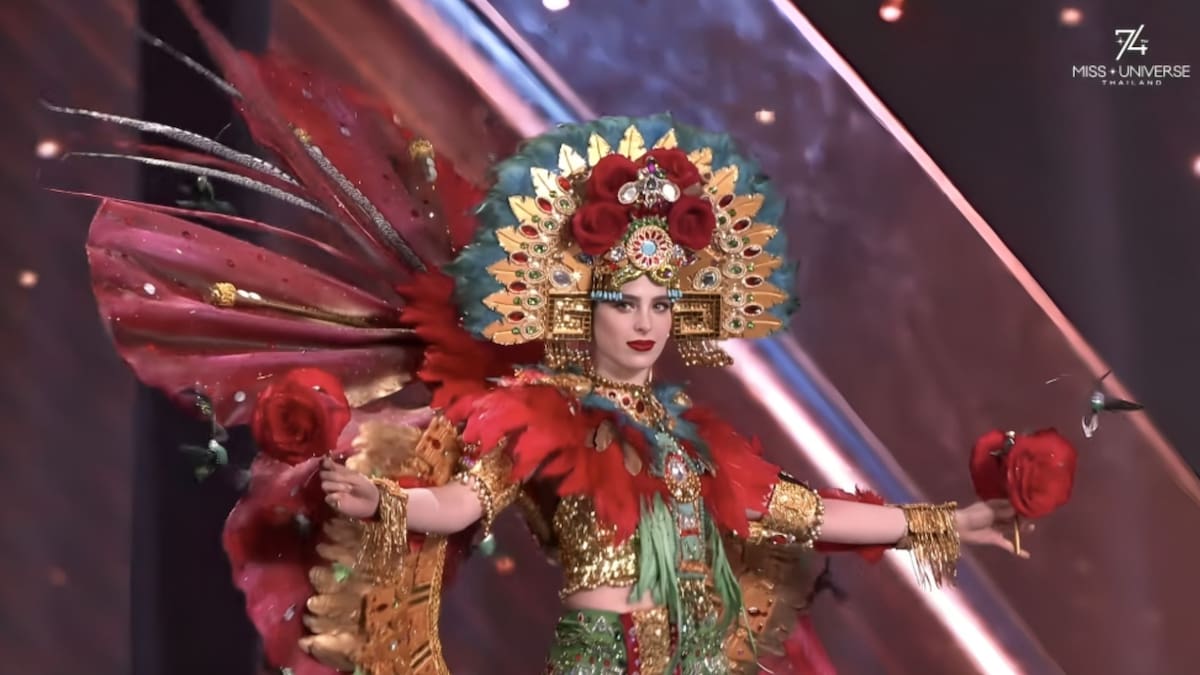 Esto cuesta el espectacular traje nacional de Fátima Bosch en Miss Universo 2025 | Foto: Miss Universo Tailandia/YouTube