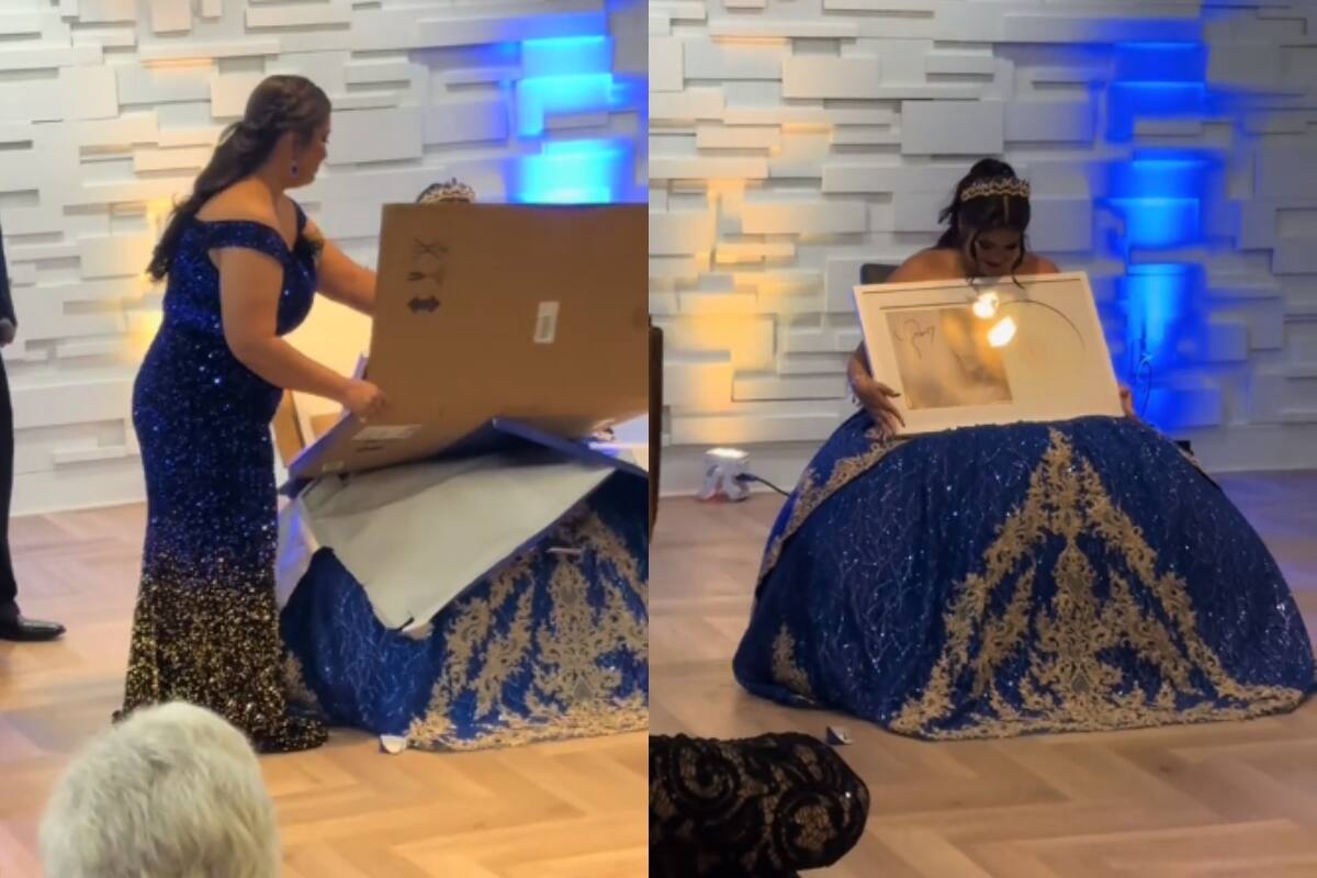Joven recibe un vinilo de Taylor Swift firmado por la cantante en su fiesta de XV años