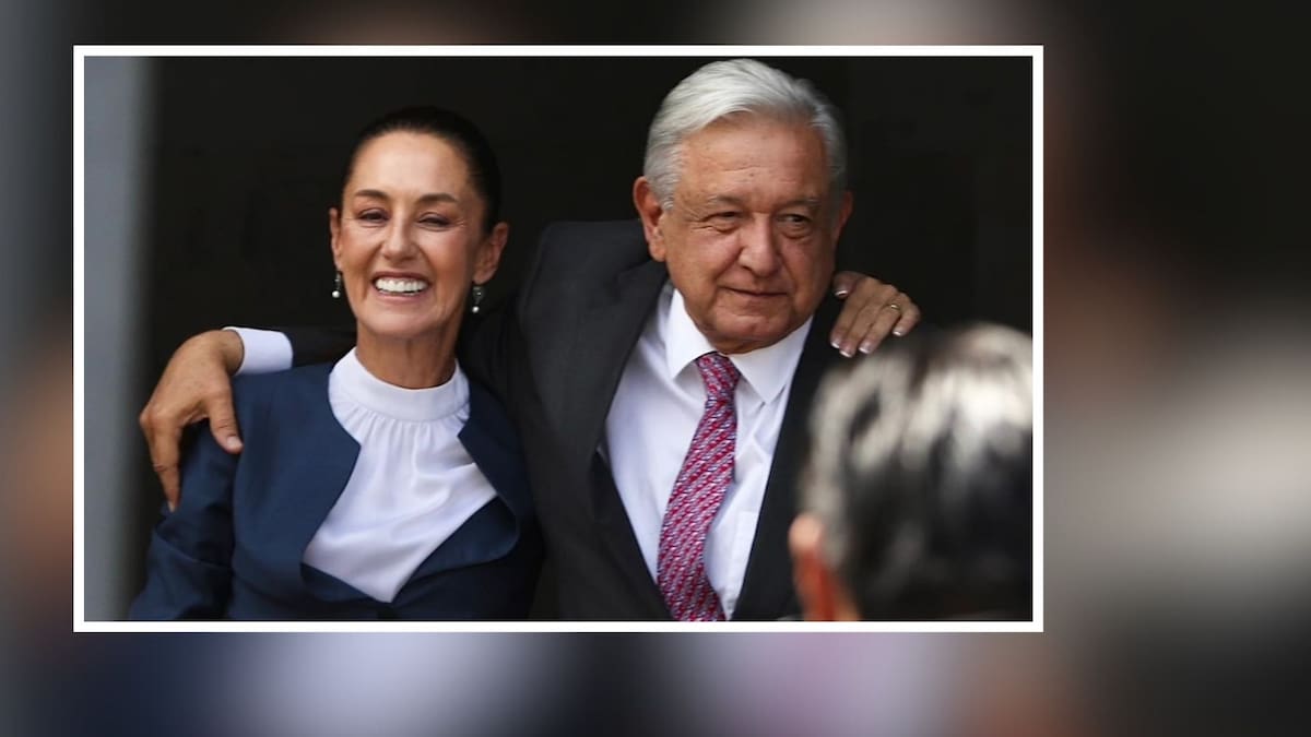 Abrazo fraternal entre Andrés Manuel López Obrador y la presidenta Claudia Sheinbaum Pardo / El Universal