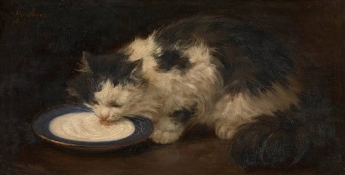 «Bebiendo leche», Marie Yvonne Laur