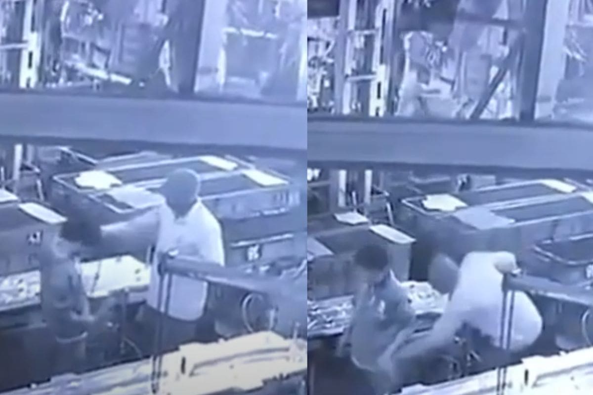 Resurge video donde muestra a un jefe inyectando aire comprimido en el trasero de su empleado