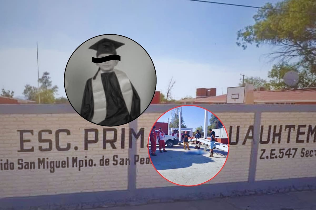 Muere niño de 6 años en su primaria tras caerle una estructura metálica de una construcción sin autorización durante su clase de educación física; SEP asegura que, junto a autoridades de Coahuila, se están investigando posibles responsables