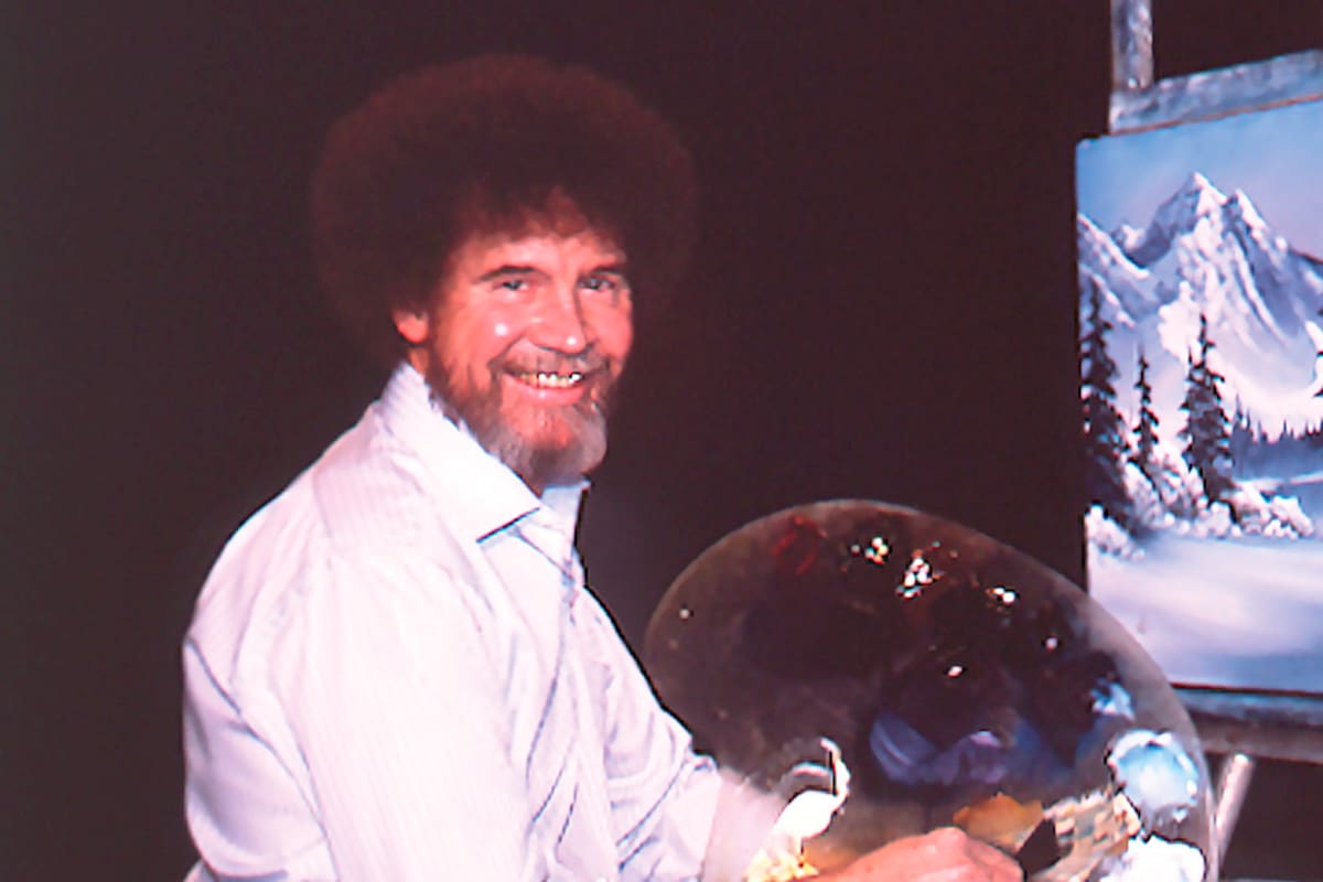 Subastarán 30 pinturas de Bob Ross para apoyar estaciones de televisión pública