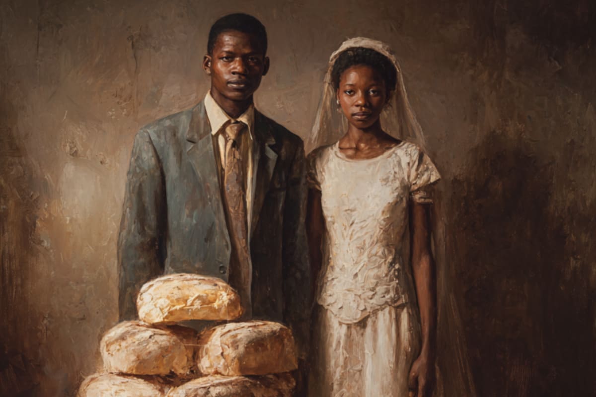 Conmovedor: matrimonio enternece en redes al mostrar que su pastel fue pan con mantequilla por no poder costear uno