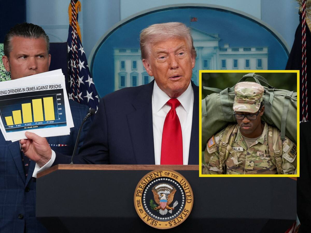 Trump despliega la Guardia Nacional en Washington: primeras tropas llegan a la capital. | Crédito: REUTERS/AP