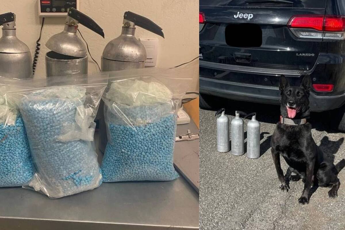 Encuentran 56 mil pastillas de fentanilo dentro de extintores en Arizona; hombre es detenido