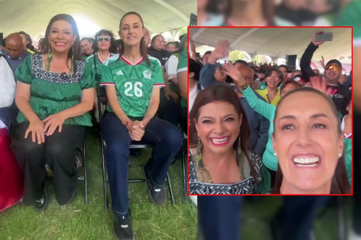 Claudia Sheinbaum observa el partido inaugural del Mundial 2026 desde el Deportivo Hermanos Galeana en la GAM
