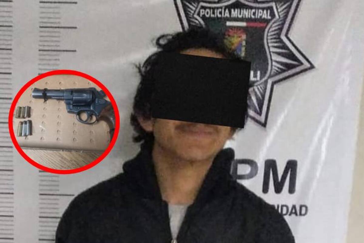 Hombre es detenido por realizar detonaciones con arma de fuego