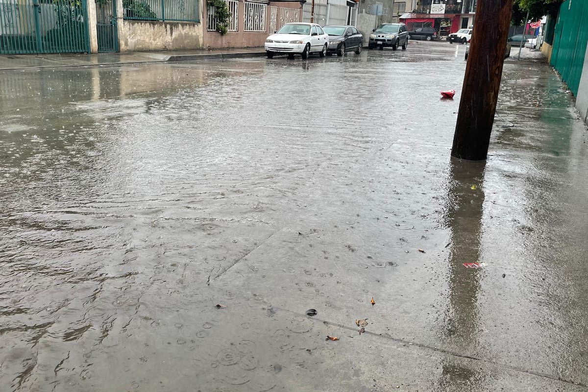 Encharcamientos afectan el cruce peatonal en Jardines de la Mesa tras lluvias