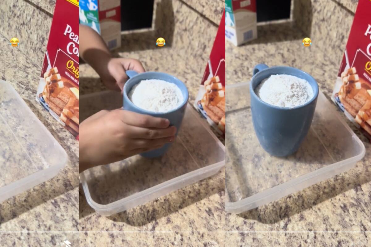 VIRAL: mamá le pide a su hijo que pusiera una taza de harina en un recipiente, y el niño la deja sin palabras al hacer esto
