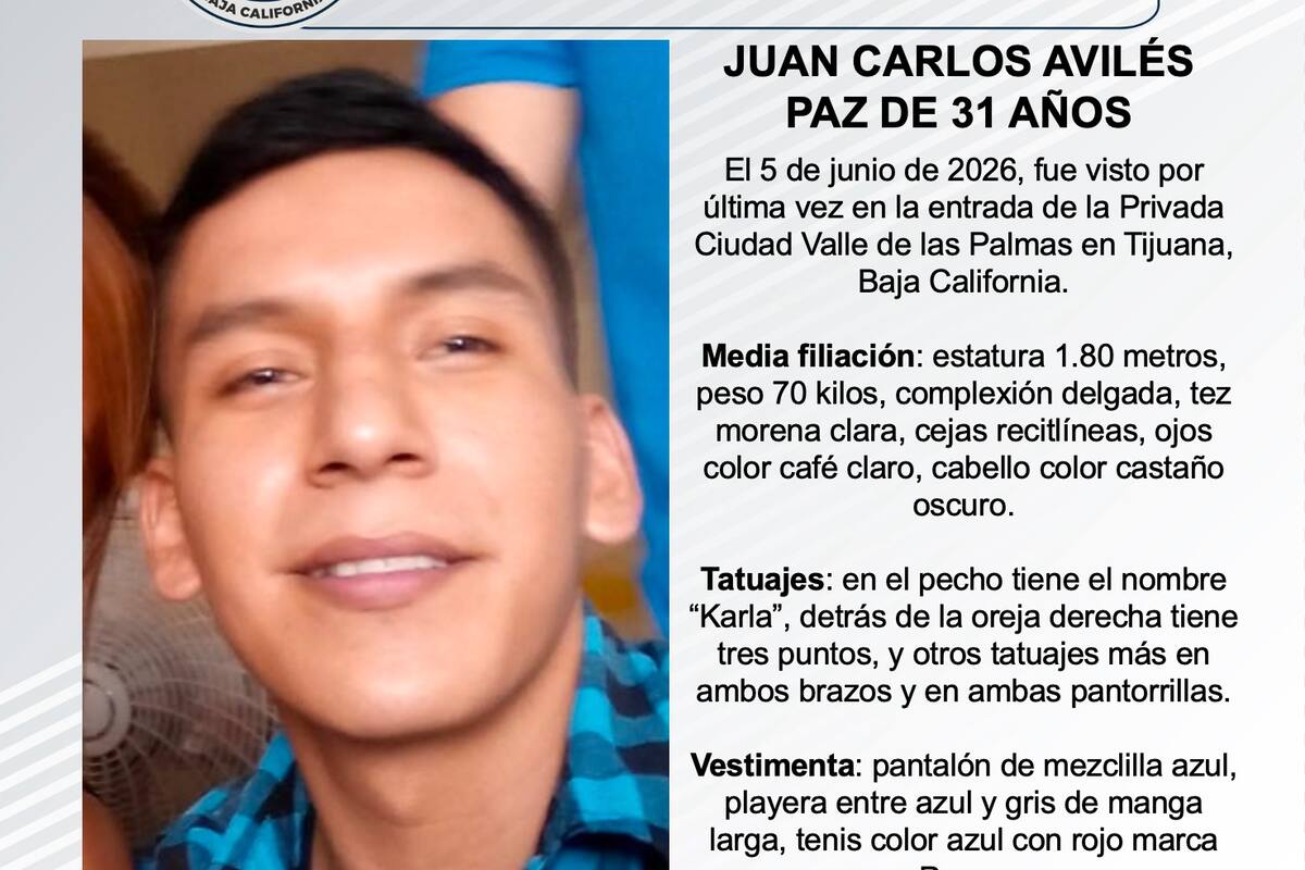 Se busca a Juan Carlos Avilés Paz de 31 años