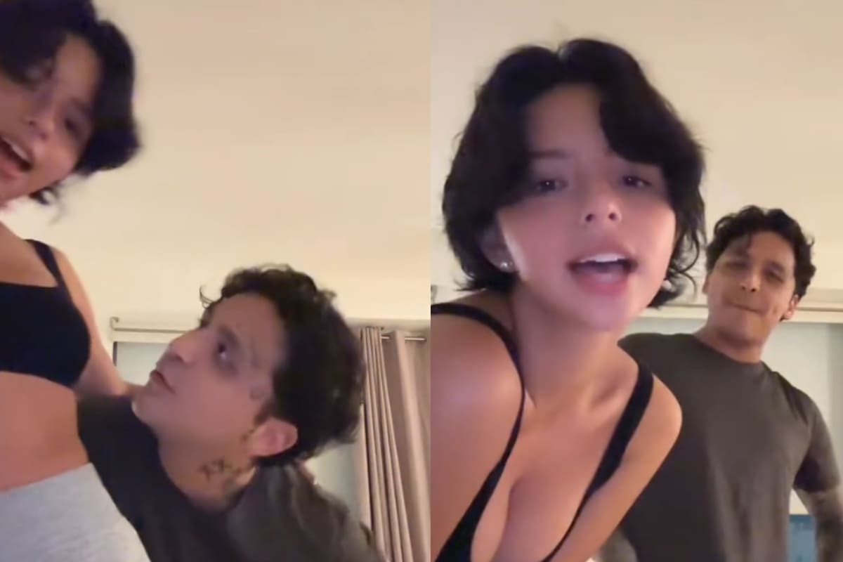 Ángela Aguilar muestra su figura y su amor por Christian Nodal en TikTok