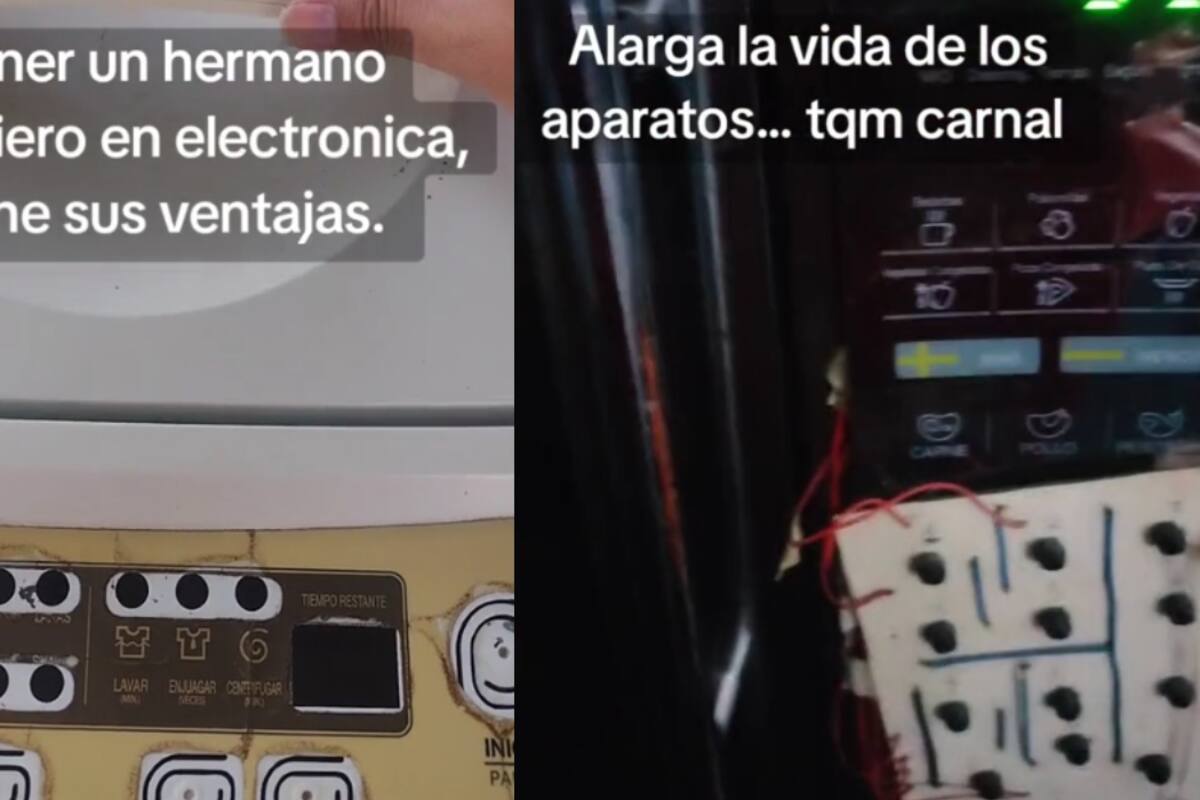 Joven muestra cómo su hermano, ingeniero en electrónica, alarga la vida de los electrodomésticos de su casa