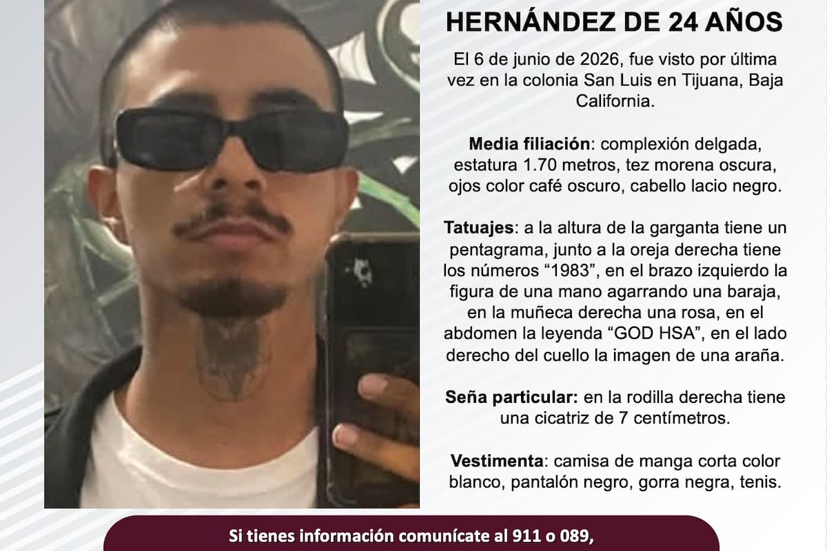 Se busca a Erick Alberto Farrera Hernández de 24 años de edad