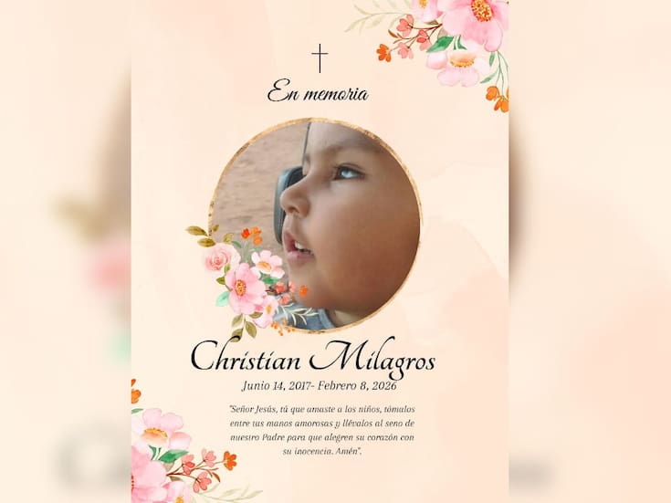 Fallece la menor Christian Milagros tras complicaciones de salud