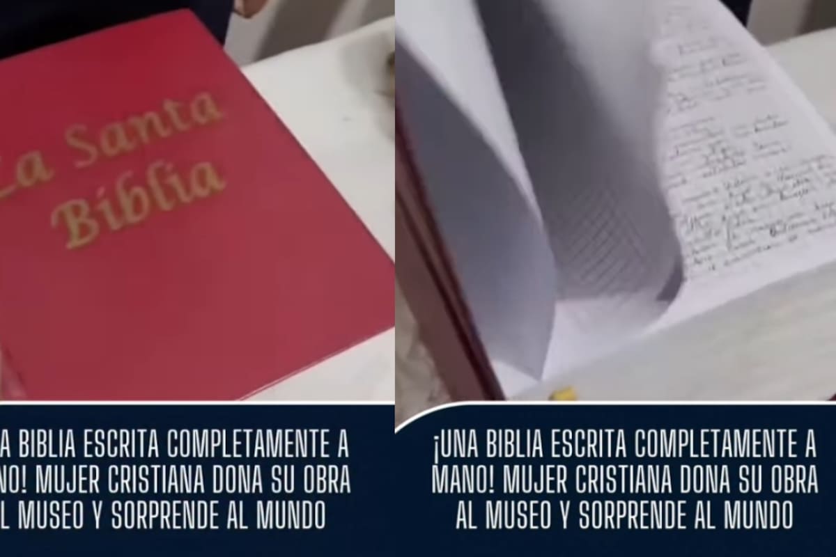 “¡Encima en cursiva, qué impresionante!”: Mujer se vuelve viral por escribir toda la Biblia a mano